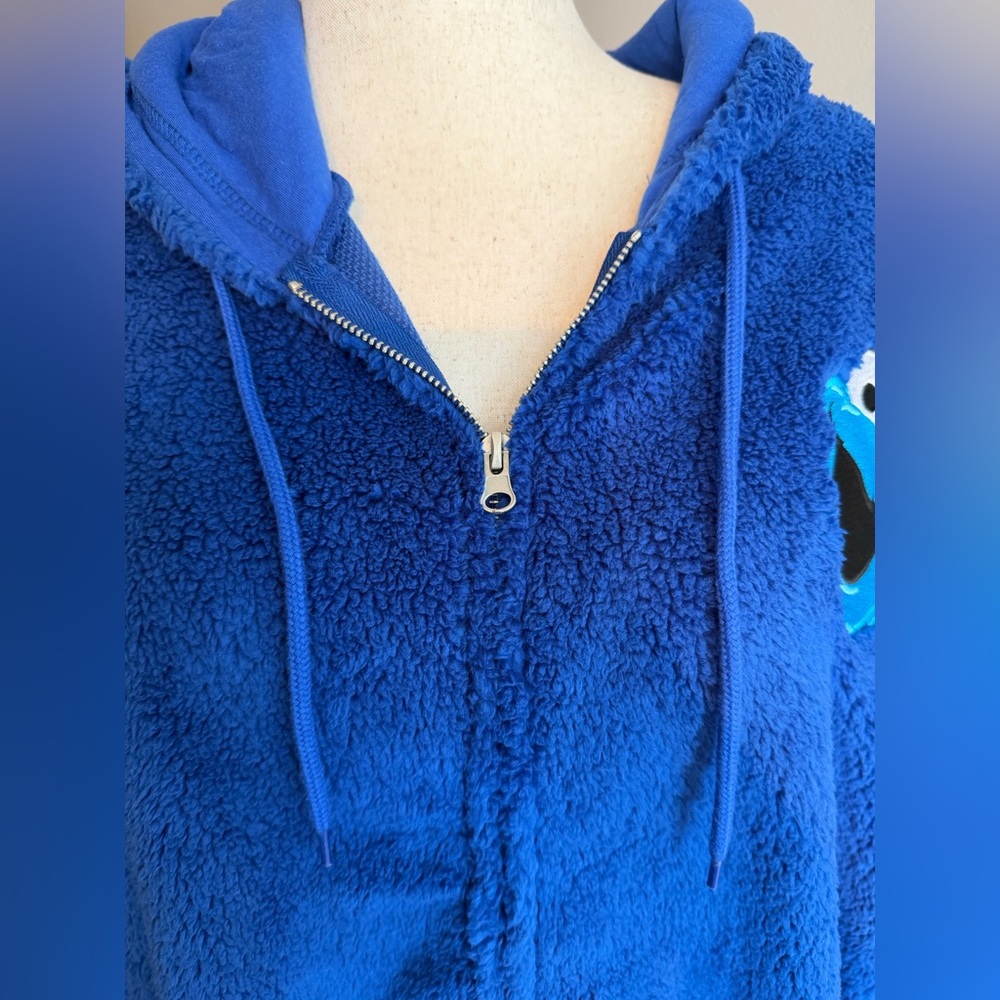 NWT Sesame Street Cookie Monster Sherpa Hoodie - Plus Size 3 (22-24, 3X) - Picture 8 of 16